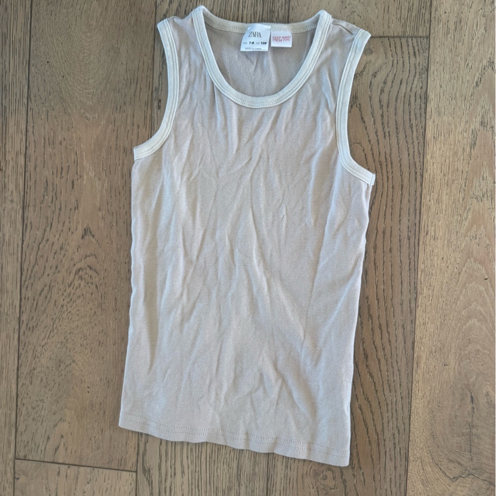 Zara Tank Top Tan Size 7-8